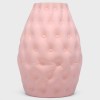 inflated pink 3d printed vase tufted for dry flowers